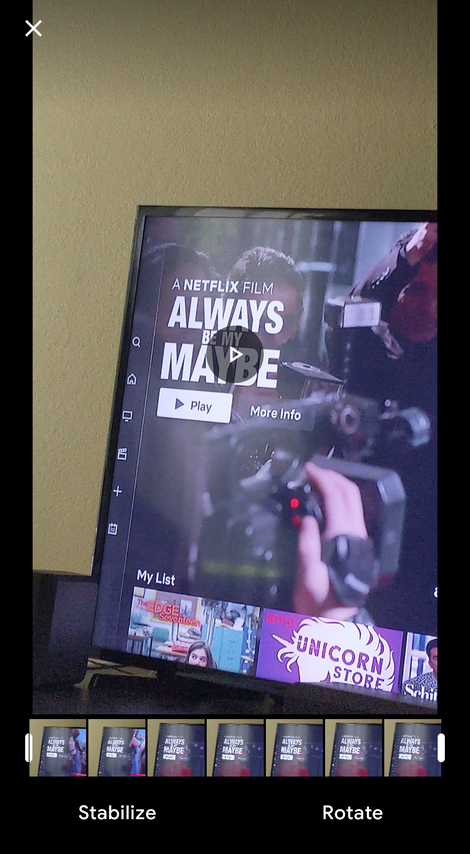 Google Photos puede facilitarte la rotación de tu video.